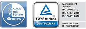 Algeco Produkt Zertifizierungen, BGHW und TÜVRheinland